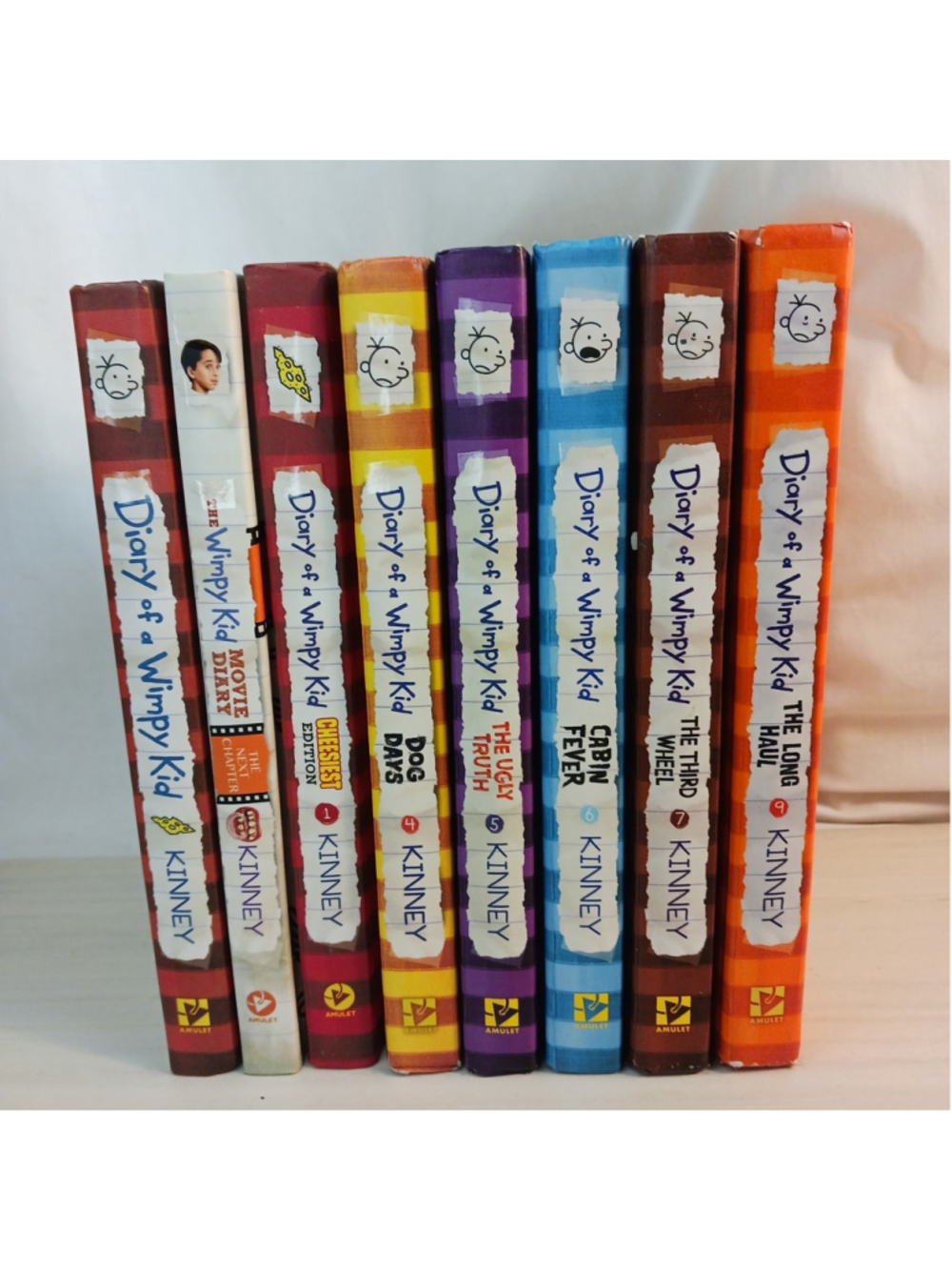 Diary Of A Wimpy Kid Hardback Books Lot Of 8 By Jeff Kinney Elementary Series